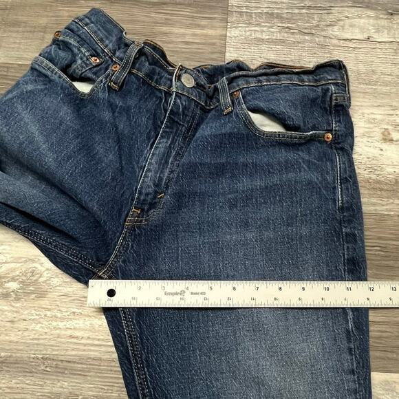 Levis 541 Dark Wash Blue Mens 33x29 Athletic Fit Tapered Denim Jeans Red Tab - Picture 10 of 12